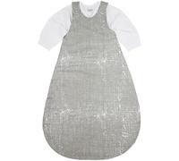 MEYCO Baby Fine Lines Sacco nanna 2 pezzi, foderato (in 100% cotone, con zip integrale, delicato sulla pelle, resistente alle rughe, dimensioni: 50/56), grigio