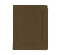 Meyco Baby Knit Basic - Tappetino per box (materiale morbido e sicuro, esterno in 100% cotone, lavabile, morbido e delicato, adatto all'asciugatrice, dimensioni: 77 x 97 cm, colore: Cioccolato