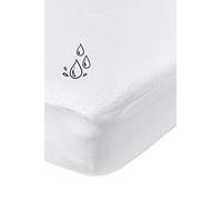 Meyco Baby Molton sábana bajera para cuna (sábana bajera de algodón 100% con capa interior de PU, impermeable y absorbente de la humedad, transpirable y cómoda, tamaño: 60 x 120 cm), Blanco