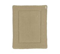 Meyco Baby Romantic Flower - Inserto per box in tessuto morbido e sicuro, lato esterno in 100% cotone, retro in 100% velluto, dimensioni: 77 x 97 cm, colore: Tortora