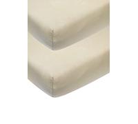 Meyco Baby Uni lenzuolino 2 pezzi per la culla (lenzuolo con qualità di morbido jersey, in 100% cotone, dimensioni: 70 x 140 cm), sabbia