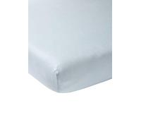Meyco Baby Uni lenzuolo per lettino (lenzuolo con qualità di morbido jersey, perfetta vestibilità grazie alla coulisse elastica su tutto il perimetro, traspirante, dimensioni: 70 x 140 cm), azzurro