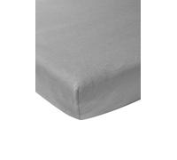 Meyco Baby Uni lenzuolo per lettino (lenzuolo con qualità jersey morbido, in 100% cotone, perfetta vestibilità grazie all'elastico integrale, traspirante, dimensioni: 70 x 140 cm), grigio