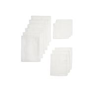 Meyco Baby Uni starter set in mussola bio, 12 pezzi (set di pannolini in mussola, flanelle e per il ruttino, in 100% cotone bio, assorbenti e ad asciugatura rapida, multifunzionali), Bianco