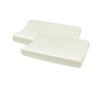Meyco Coprifasciatoio in spugna Baby Uni, 2 pezzi (rivestimento in spugna di cotone all'80%, morbido e delicato sulla pelle, adatto all'asciugatrice, dimensioni: 50 x 70 cm), bianco sporco