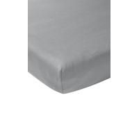 Meyco Home Basic Jersey lenzuolo singolo matrimoniale (lenzuolo con qualità di morbido jersey, in 100% cotone, traspirante, dimensioni: 180 x 200 cm), grigio