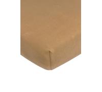 Meyco Home Basic Jersey Uni, lenzuolo per 1 persona (lenzuolo con qualità di jersey morbido, in 100% cotone, traspirante, dimensioni: 120 x 200 cm), toffee