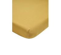 Meyco Home Basic Jersey Uni, lenzuolo per 1 persona (lenzuolo con qualità di jersey morbido, in 100% cotone, dimensioni: 120 x 200 cm), oro miele