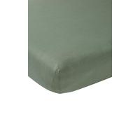 Meyco Home Basic Jersey Uni, lenzuolo per 1 persona (lenzuolo con qualità jersey morbido, in 100% cotone, dimensioni: 90 x 200 cm), verde bosco
