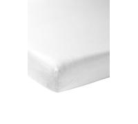 Meyco Home Basic Jersey Uni, lenzuolo per 1 persona (lenzuolo con qualità jersey morbido, in 100% cotone, traspirante, dimensioni: 90 x 200 cm), bianco