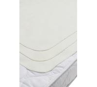 Meyco Molton, confezione da 3 materassini impermeabili per culla (traspiranti e morbidi, 100% cotone, accessori per bambini, dimensioni: 68 x 75 cm), Bianco