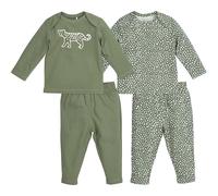 Meyco Pigiama, Light-filtering, Forest Green, 62/68 (Pacco da 2) Unisex Baby