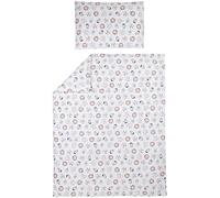 MEYCO ropa de cama para bebé Animal, cuna (material transpirable, funda nórdica de algodón 100%, incluye funda de almohada, lavable a máquina y apta para secadora, 100 x 135 cm), multicolor