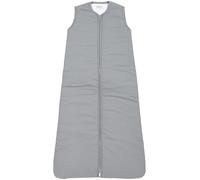 MEYCO Saco de dormir Baby Uni (de algodón tejido 100% suave, cremallera extra larga, agradable a la piel, forrado, ajuste seguro, tamaño: 90 cm), Gris