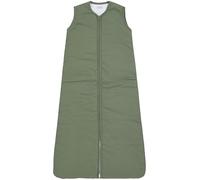 MEYCO Saco de dormir Baby Uni (de algodón tejido 100% suave, cremallera extra larga, forrado, agradable a la piel, ajuste seguro, tamaño: 110 cm), Verde bosque