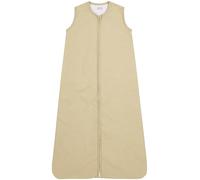 Meyco Saco de dormir para bebé Baby Woven Uni, saco de dormir (100% algodón, agradable a la piel, ajuste seguro, cremallera larga, saco de dormir de verano para bebé, tamaño: 90 cm), arena
