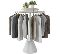 MEYEBP Stand Appendiabiti da Terra Girevole A 360° per Boutique, Appendiabiti da Pavimento in Metallo, Espositore in Ferro Resistente per Negozi di Abbigliamento, Diametro 60 Cm-90 Cm