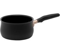Meyer Accent - Casseruola antiaderente, 16 cm, adatta come casseruola a induzione con manici ergonomici resistenti al calore, lavabile in lavastoviglie, pentole anodizzate dure durevoli, colore nero,