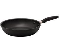 Meyer Accent Series - Padella antiaderente da 28 cm, grande padella a induzione con manici ergonomici in silicone, lavabile in forno e lavastoviglie, pentole durevoli, nero opaco, antiaderente