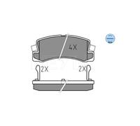 MEYLE 025 200 7615/W Pastiglie freno Posteriore per