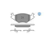 MEYLE 025 208 8715 Pastiglie freno Anteriore per