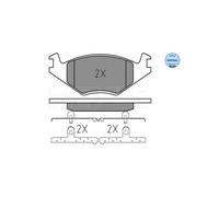 MEYLE 025 208 8719 Pastiglie freno Anteriore per