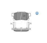 MEYLE 025 213 1313/W Pastiglie freno Posteriore per