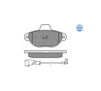 MEYLE 025 214 3617/W Pastiglie freno anteriore per Punto Panda Cinquecento Y Y10
