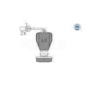 MEYLE 025 214 5418/PD Pastiglie freno Anteriore per