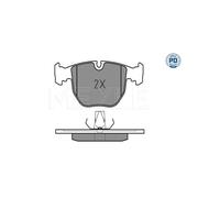 MEYLE Kit pastiglie freni Anteriore predisposto per visualizzazione avviso usura senza contatto segnalazione usura 025 214 8619/PD