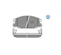 MEYLE 025 215 4316/W Pastiglie freno Anteriore per