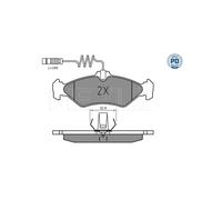 MEYLE 025 216 2117/PD Pastiglie freno Posteriore per