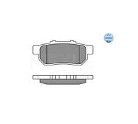 MEYLE 025 217 3813/W Pastiglie freno Posteriore per