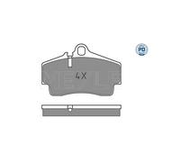 Meyle Past Freni Post Po 911 Carrera 0252179216/Pd