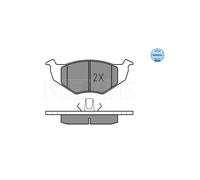 MEYLE 025 218 6615 Pastiglie freno Anteriore per