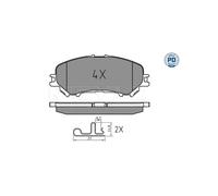 MEYLE 025 220 6518/PD Kit pastiglie freni