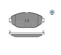 Meyle 025 220 7619 / Pd Kit Pastiglie Freno a Disco Ant. per Mercedes-Benz W205