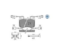 Meyle Kit pastiglie freni 025 220 9115/PD Anteriore per Alfa Romeo Giulia