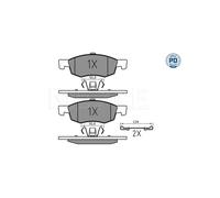 MEYLE 025 221 4317/PD Kit pastiglie freni