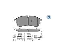 MEYLE Pastiglie Freno Bremsbelegsatz Frontale per Man Tge Bus VW Crafter Scatola