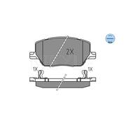 MEYLE Kit pastiglie freno, Freno a disco per FIAT JEEP 025 221 6520