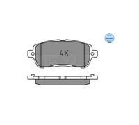 MEYLE Kit pastiglie freni 025 221 9117 assale anteriore freno a disco per FORD KA+ III