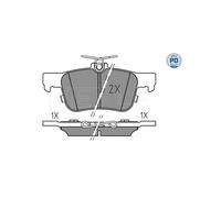 MEYLE 025 222 3116/PD Kit pastiglie freni