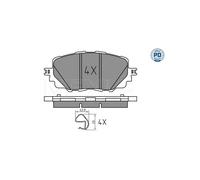 MEYLE 025 222 7115/PD Kit pastiglie freni
