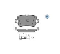 Meyle Kit pastiglie freni 025 223 0717/PD posteriore per Audi e VW