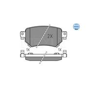 MEYLE Kit pastiglie freno, Freno a disco per MAZDA 025 223 4915