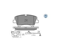 MEYLE Kit pastiglie freno, Freno a disco per HYUNDAI 025 223 7017/PD