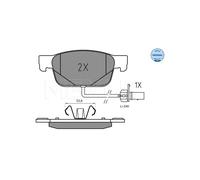 MEYLE Kit pastiglie freno, Freno a disco per AUDI 025 223 8317