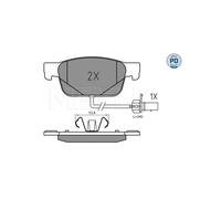 MEYLE Kit pastiglie freno, Freno a disco per AUDI 025 223 8317/PD