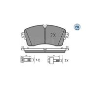 Pastiglie freno Assale anteriore 025 224 8517/PD MEYLE per LAND ROVER JAGUAR